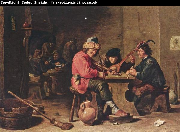 David Teniers the Younger Drei musizierende Bauern